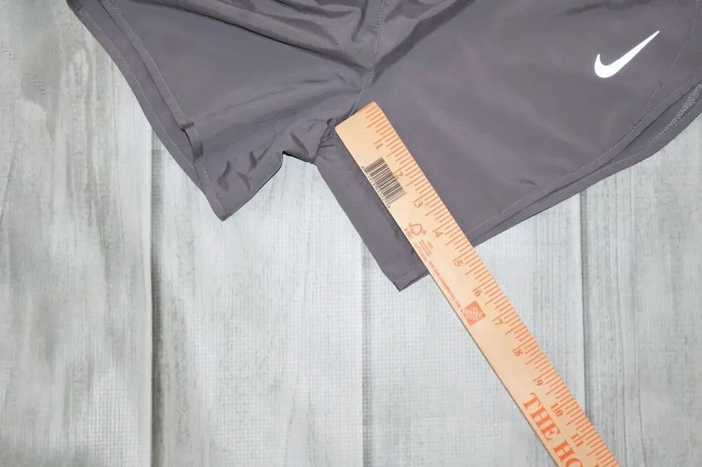 Nike Tempo Dri FIT Running Fitness Shorts Brief Lined Gray/White Women's Medium - Picture 4 of 8